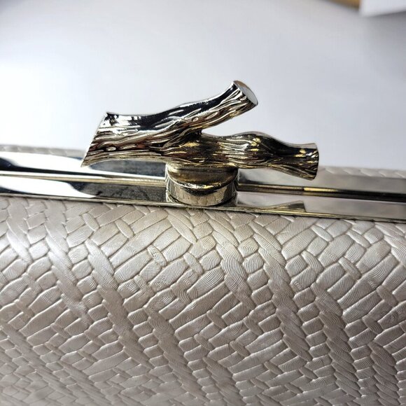 Elegant White Cream Evening Clutch Purse Cocktail Purse Wedding Evening Purse - Picture 3 of 12